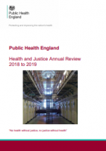 Public Health England: Health and Justice Annual Review 2018 to 2019